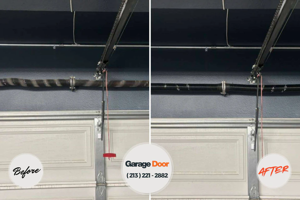 Before and after: garage door repair South Connellsville, PA